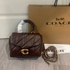 Coach Tabby top handle with quilting, Maple